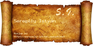 Seregély István névjegykártya